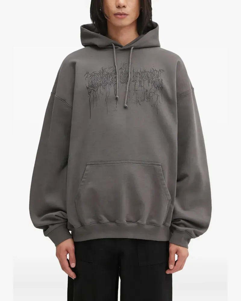 VETEMENTS Hoodie mit grafischem Print - Grau Grau