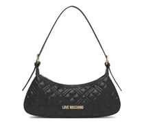 Gesteppte Schultertasche - Schwarz