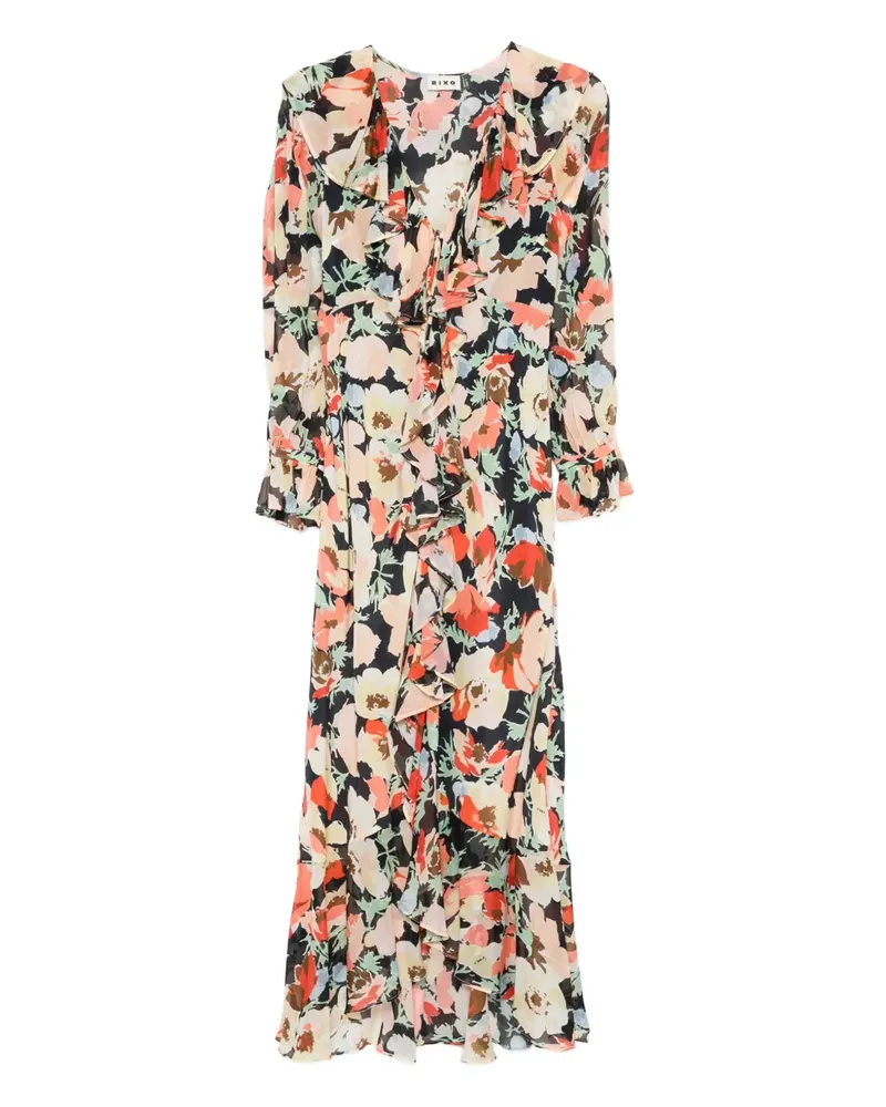 RIXO Gracye Midikleid mit Blumendetail - Nude Nude