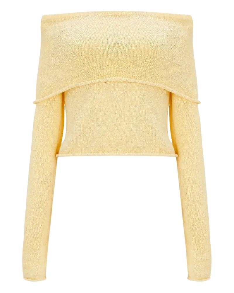 SER.O.YA Schulterfreier Pullover - Gelb Gelb