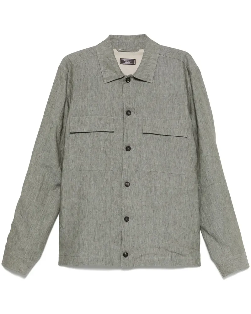 Peserico Melierte Hemdjacke - Grau Grau