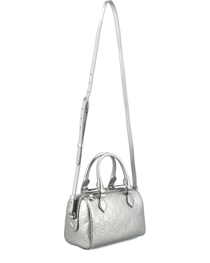Gucci Kleine Handtasche mit GG-Emblem - Silber Silber