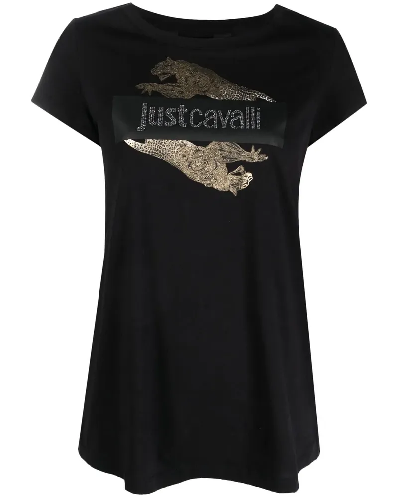 Just Cavalli T-Shirt mit Logo-Print - Schwarz Schwarz