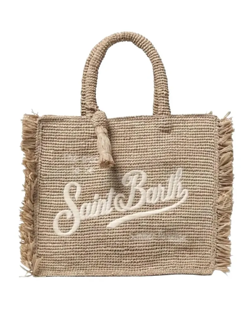 MC2 Saint Barth Colette fringed-edge tote bag - Nude Nude