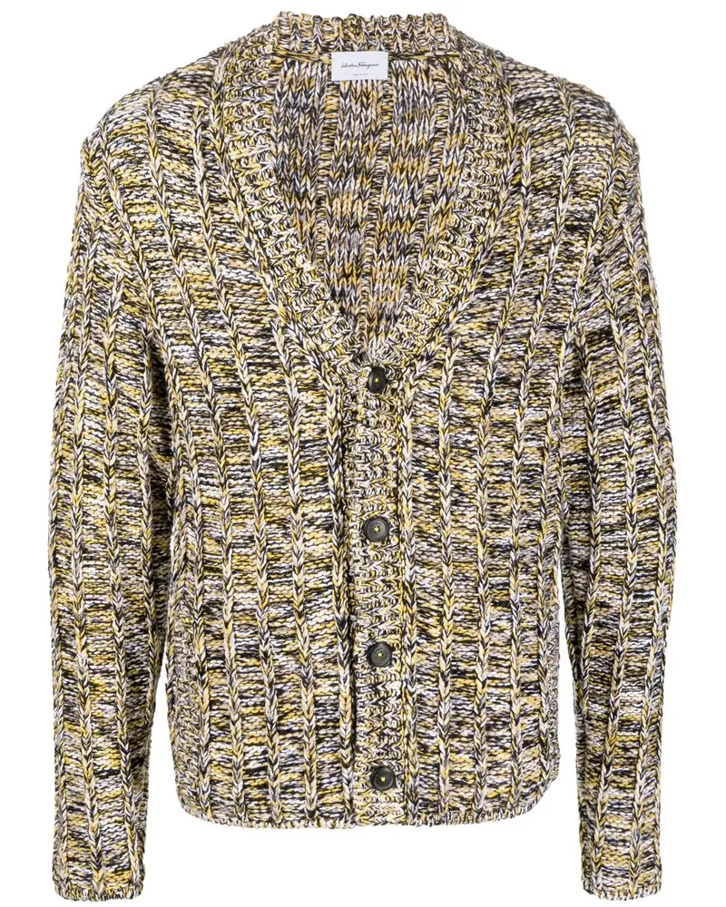 Ferragamo Grob gestrickter Cardigan - Gelb Gelb