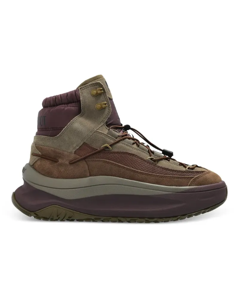 Moon Boot Moon247 XLace Mid Khaki & Brown Sneakers - Braun Braun