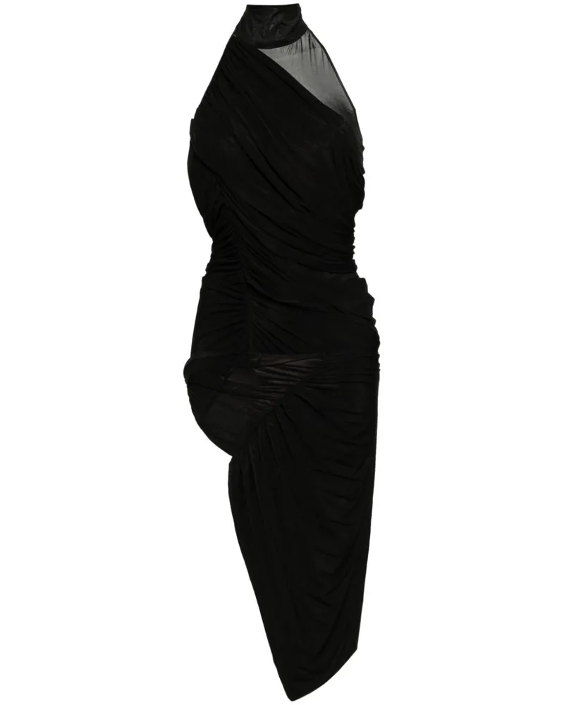 Magda Butrym Asymmetrisches Neckholder-Kleid - Schwarz Schwarz