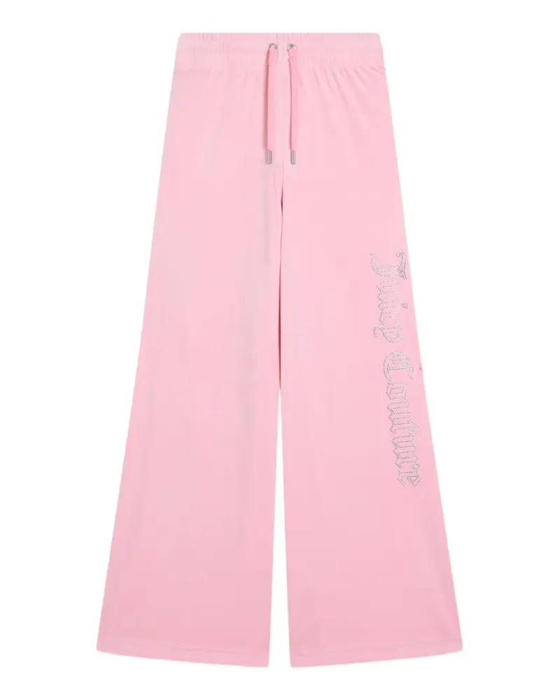 Juicy Couture Diamanté Jogginghose mit Velours-Struktur - Rosa Rosa