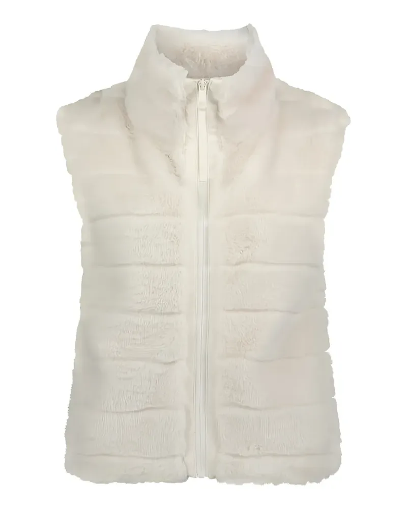 Betty Barclay faux-fur zip-up gilet - Weiß Weiß