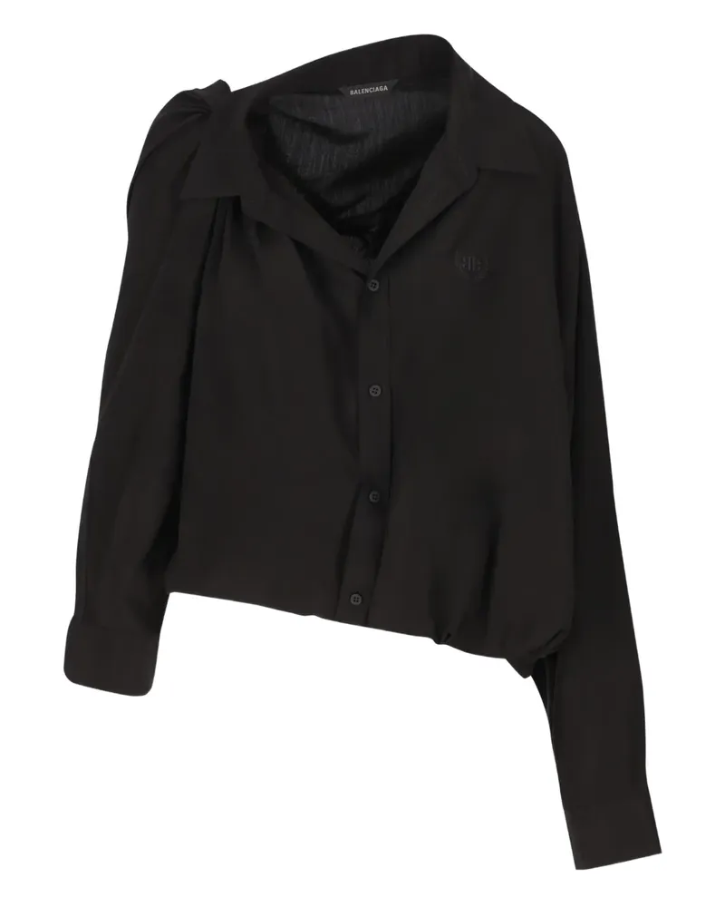 Balenciaga Geknöpftes Top mit Kragen - Schwarz Schwarz