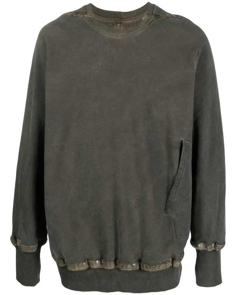 Isaac Sellam Pullover mit Acid-Wash-Effekt - Grün Grün