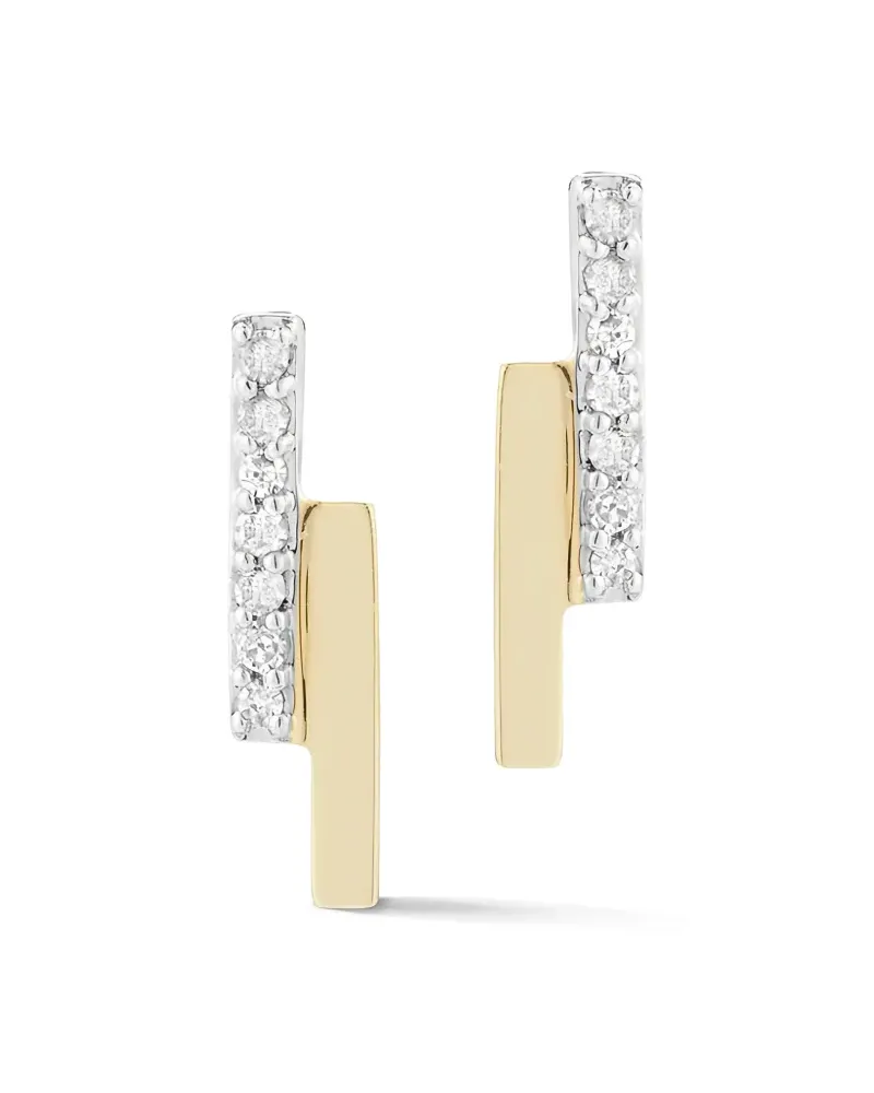 MATEO 14kt Gelbgoldohrringe mit Diamanten Gold