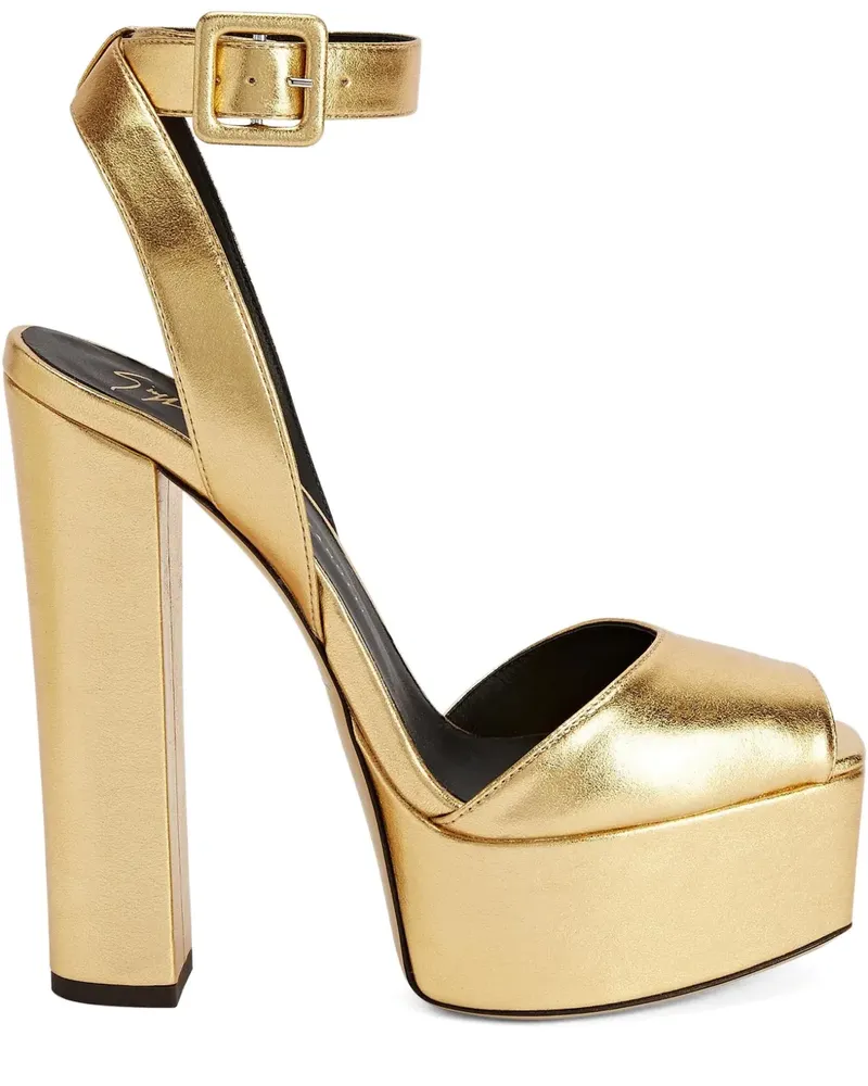 Giuseppe Zanotti 140mm Betty platform heeled sandals - Gold Gold