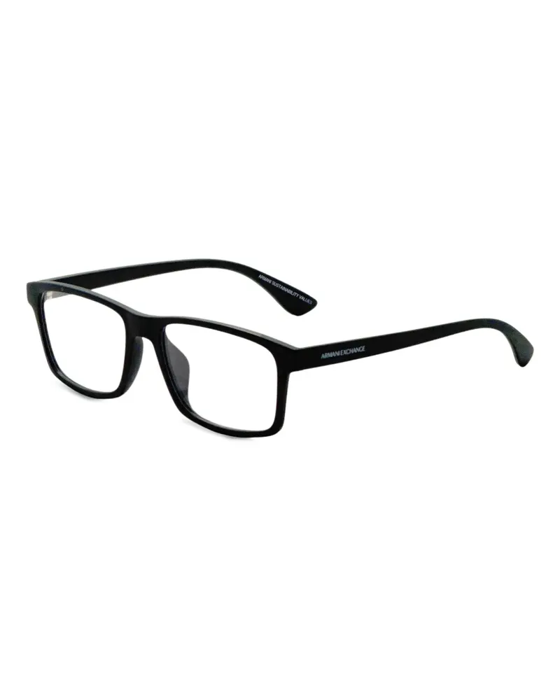 Armani Exchange Brille mit eckigem Gestell - Schwarz Schwarz