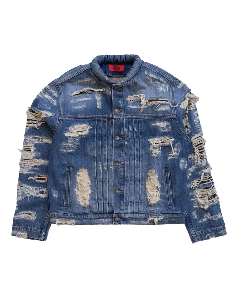 FourTwoFour on Fairfax Collection Repaired Jacke - Blau Blau