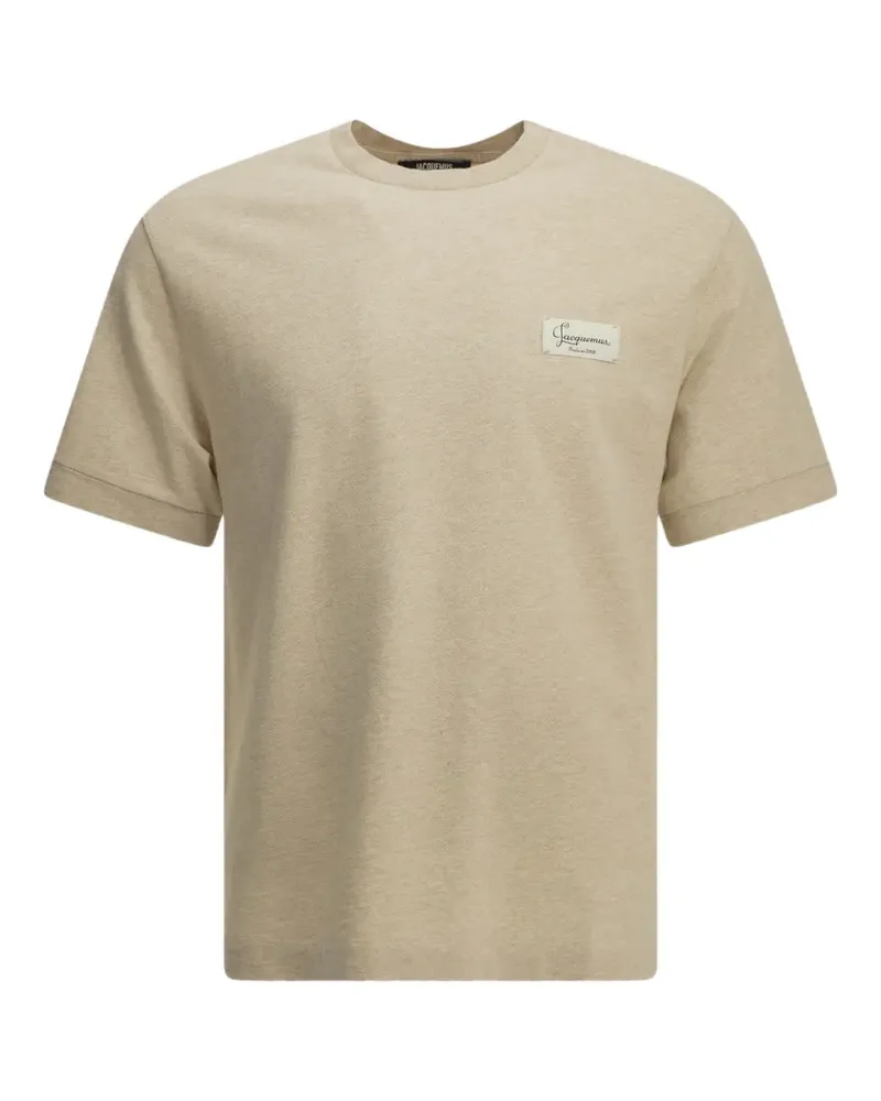 Jacquemus T-Shirt mit Logo-Patch - Nude Nude