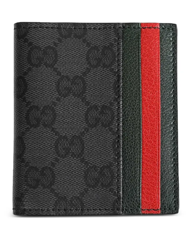 Gucci GG Supreme Kartenetui mit Webstreifen - Schwarz Schwarz
