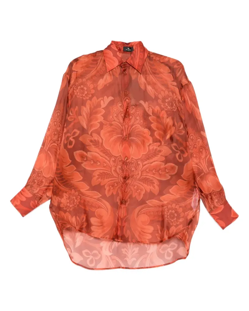 Etro Hemd mit Blumen-Print - Rot Rot
