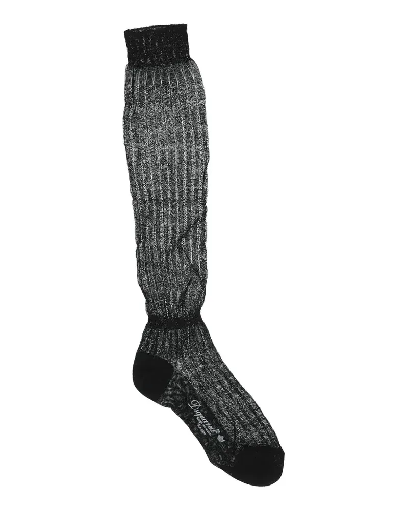 Dsquared2 semi-sheer knee-high socks - Schwarz Schwarz