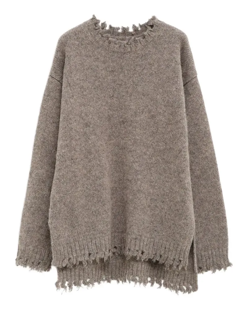 Lauren Manoogian frayed-edge sweater - Braun Braun