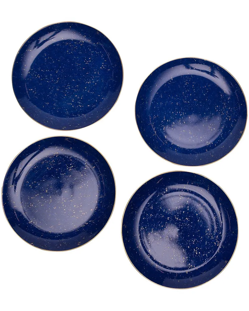 L’OBJET Set aus vier Tellern - Blau Blau