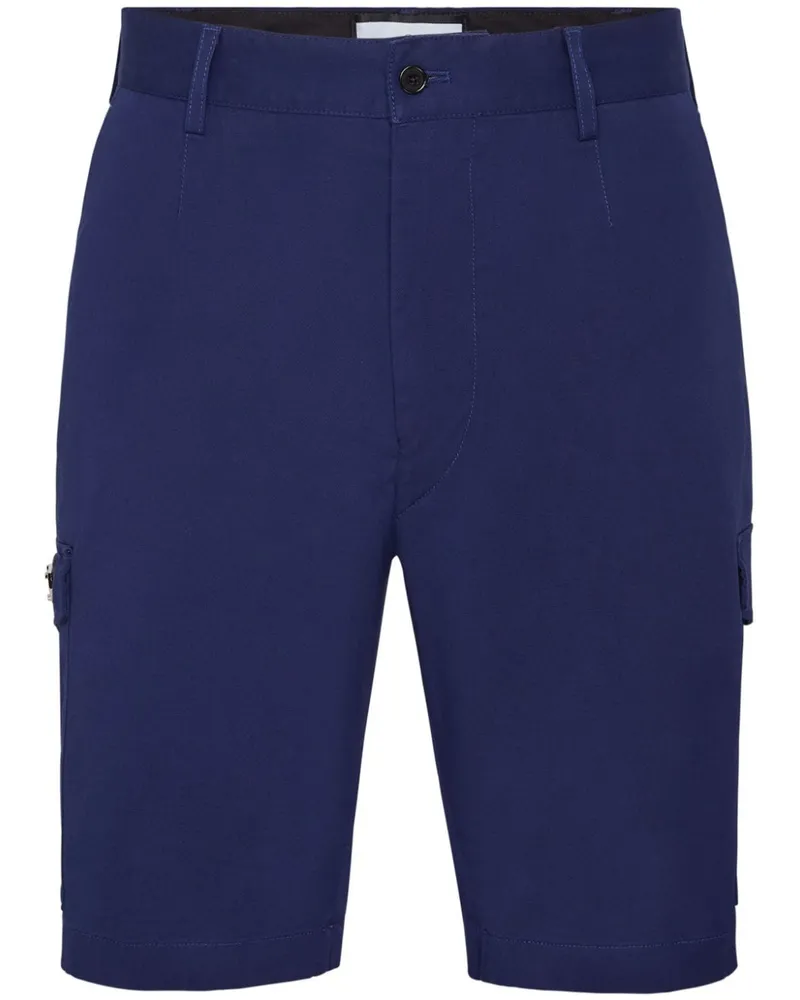 Philipp Plein Cargo-Shorts mit Logo-Schild - Blau Blau