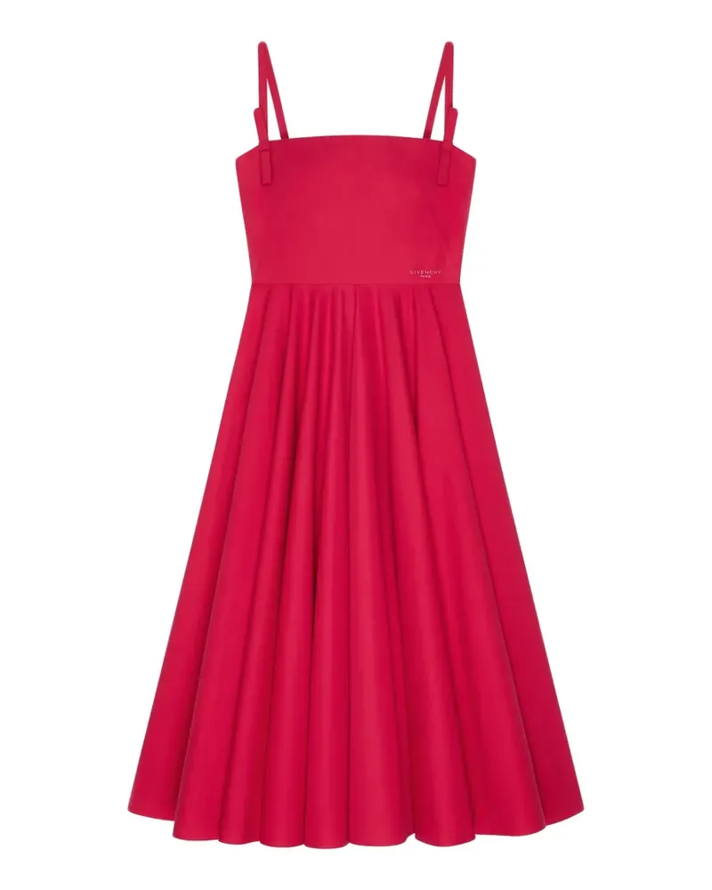 Givenchy sliced long dress in poplin with bows - Rosa Rosa