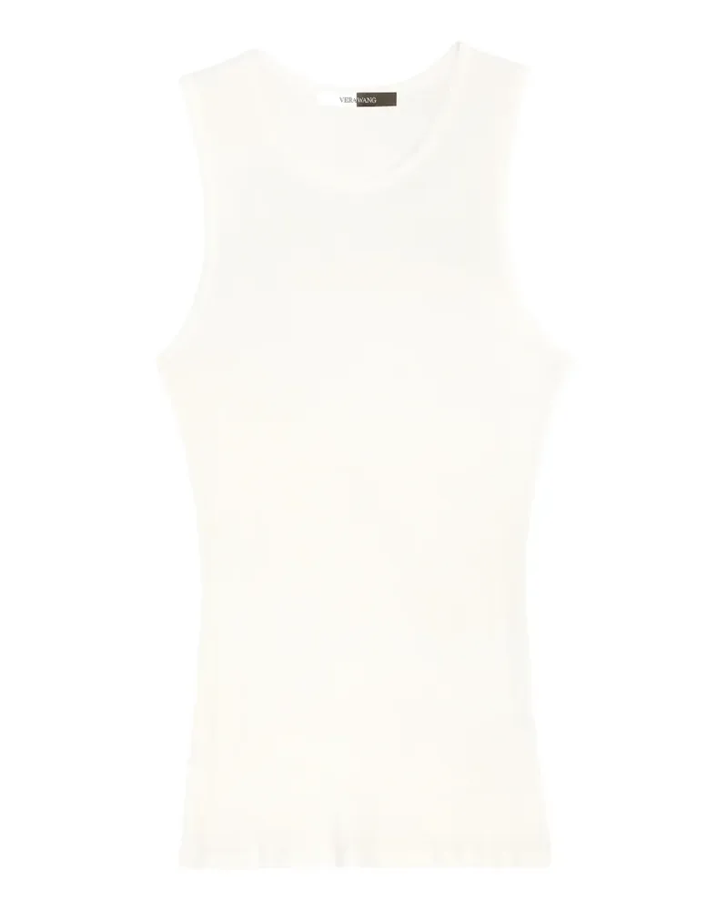 Vera Wang Tessa Tanktop aus geripptem Strick - Weiß Weiß