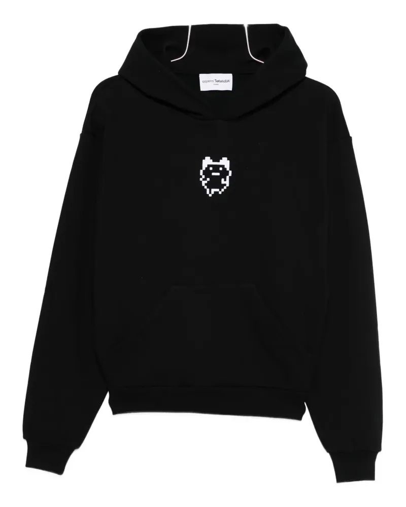 COPERNI x Tamagotchi logo-print hoodie - Schwarz Schwarz