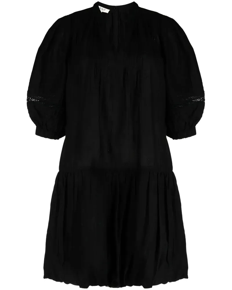 Sea Loren Minikleid mit V-Ausschnitt - Schwarz Schwarz