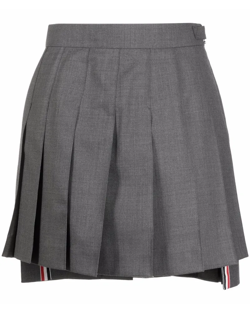 Thom Browne Faltenrock mit asymmetrischem Saum - Grau Grau