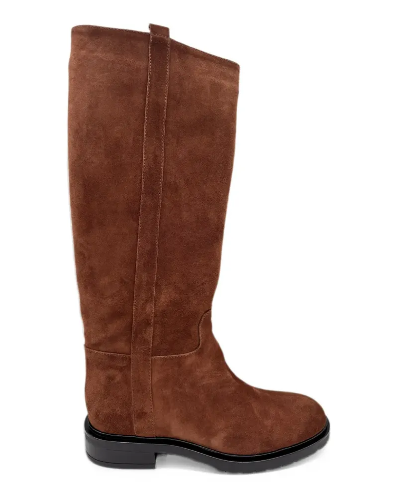 EN AVANT Jamie suede-finish knee-high boots - Braun Braun