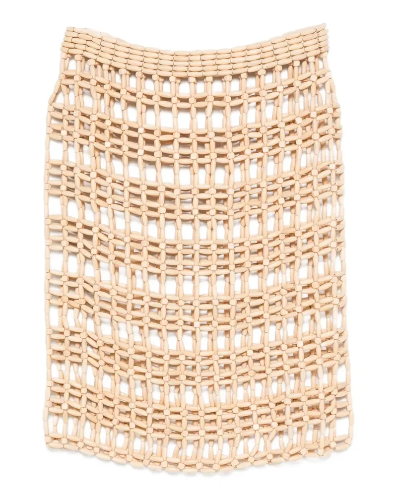 Totême Midirock mit Perlengitter - Nude Nude