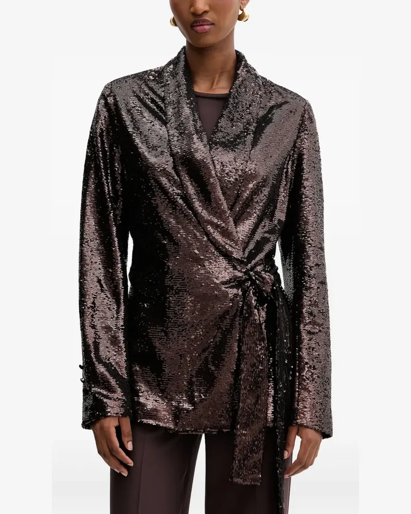 Silvian Heach sequin tie blazer - Braun Braun