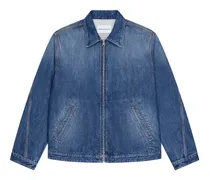 Couture Seam Jacke aus dunkelblauem Denim