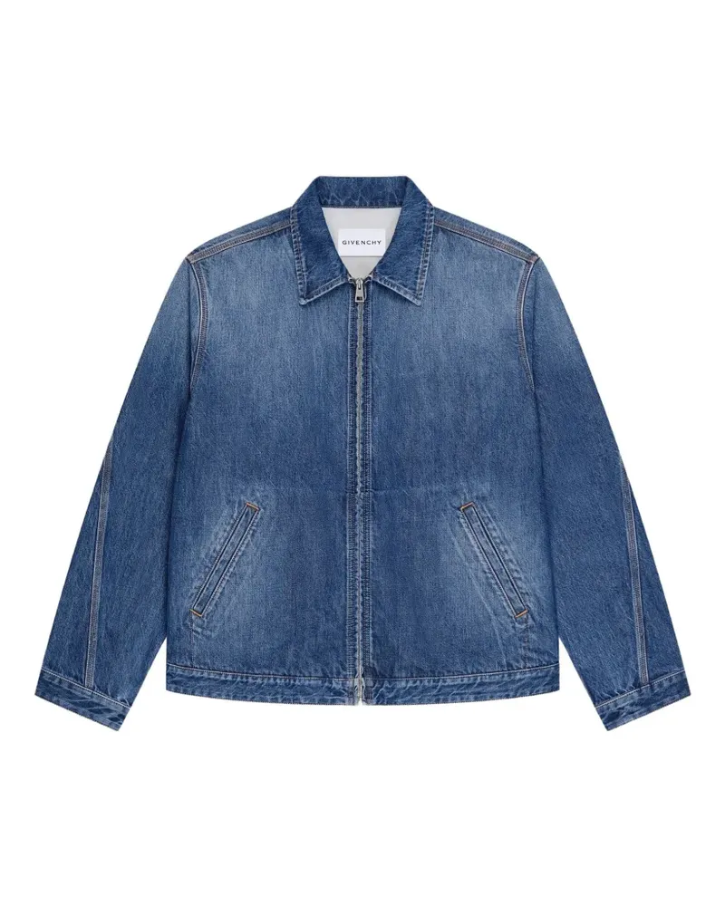 Givenchy Couture Seam Jacke aus dunkelblauem Denim Blau
