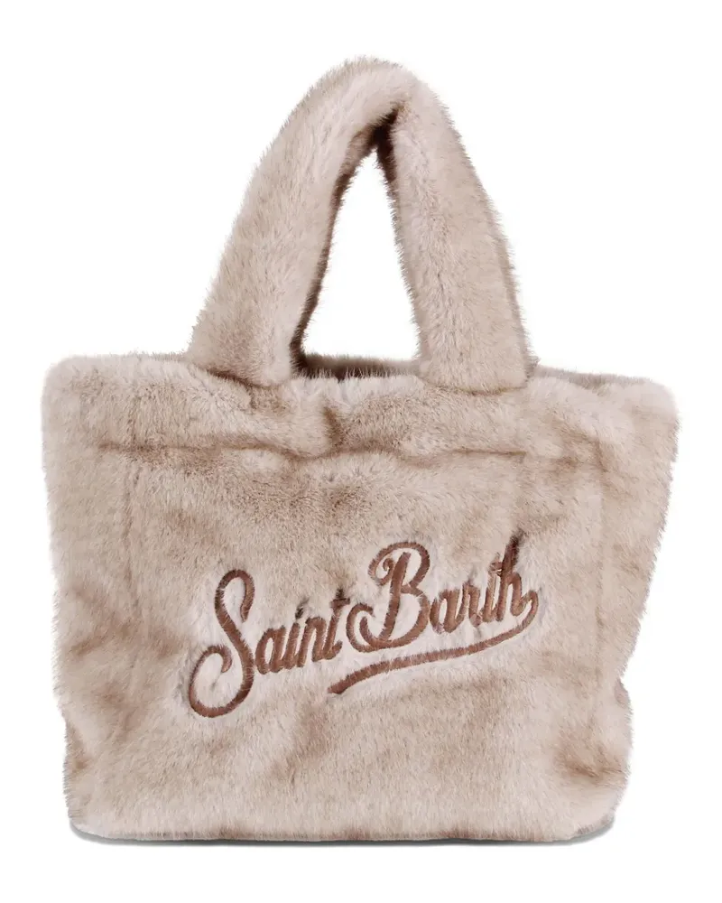 MC2 Saint Barth logo-embroidered tote bag - Nude Nude