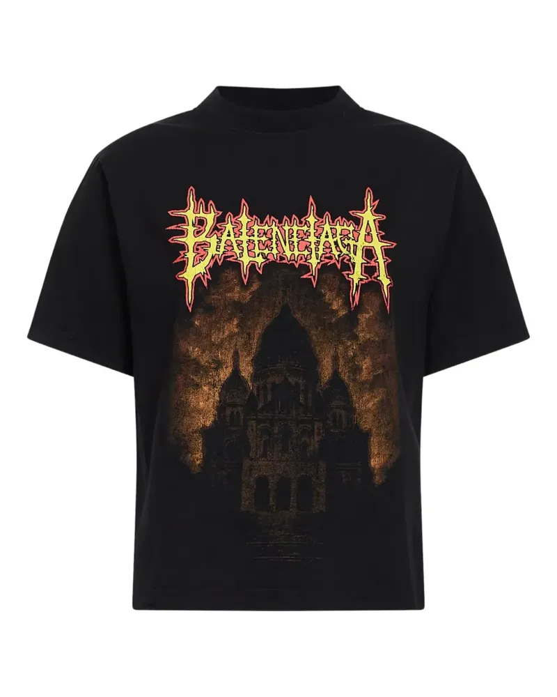 Balenciaga Sacré Cœur distressed T-shirt - Schwarz Schwarz