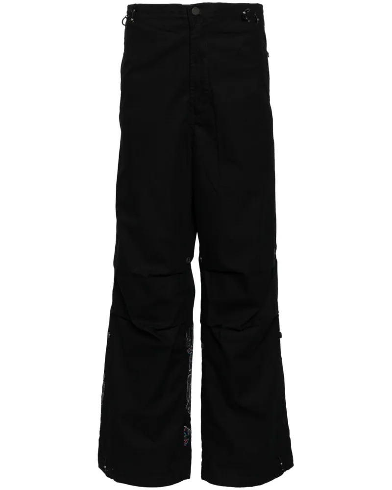 maharishi Lockere Cyber Skeleton Hose - Schwarz Schwarz