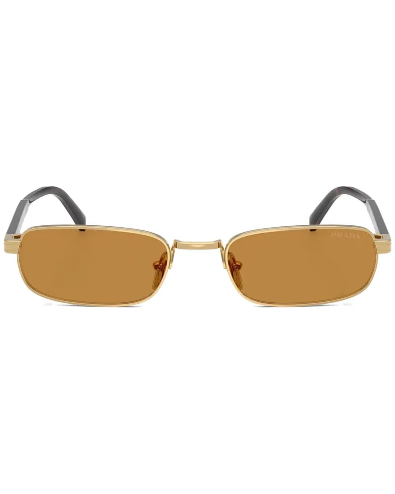 Prada Sonnenbrille mit eckigem Gestell - Gold Gold