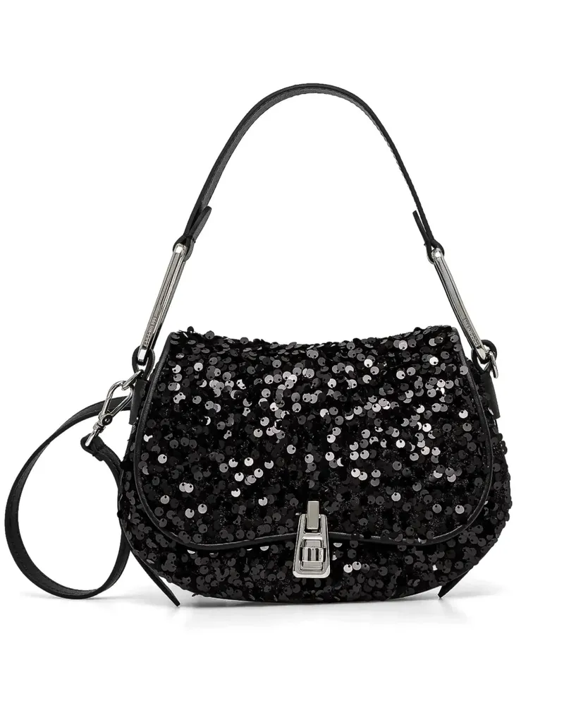 Coccinelle Magie Paillettes Umhängetasche - Schwarz Schwarz