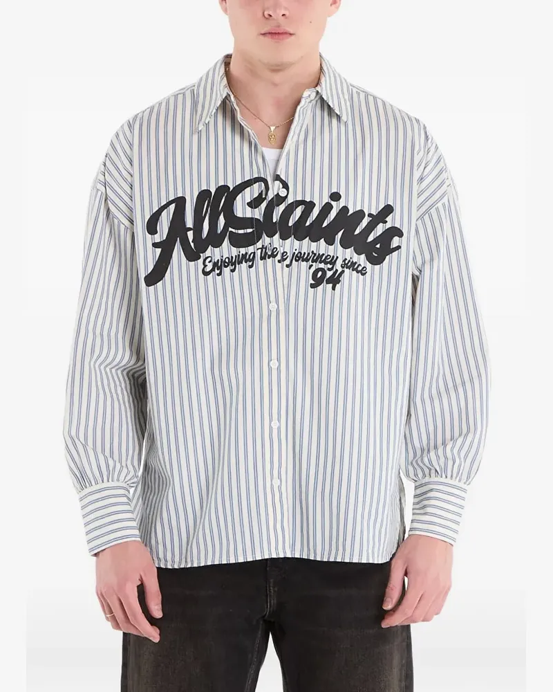 AllSaints Adrianne striped shirt - Weiß Weiß