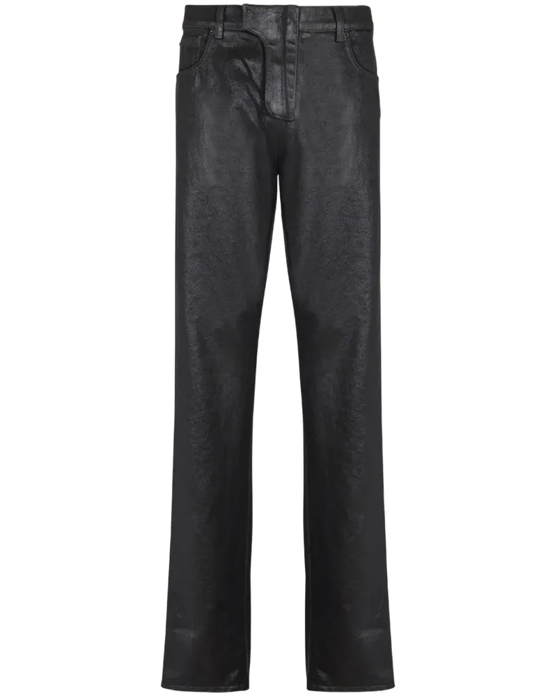 Balmain Hose mit Logo-Patch - Schwarz Schwarz