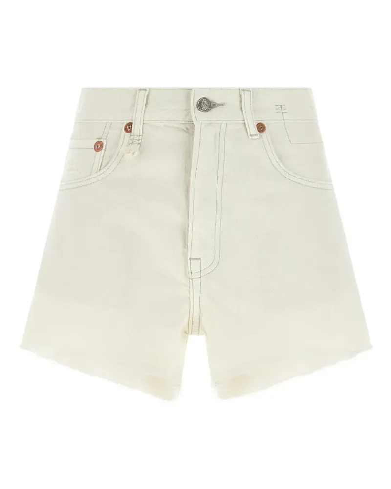 R13 X-BF destroyed frayed shorts - Nude Nude