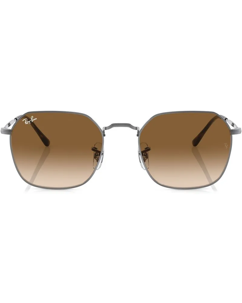 Ray Ban Jim Sonnenbrille mit rundem Gestell - Grau Grau