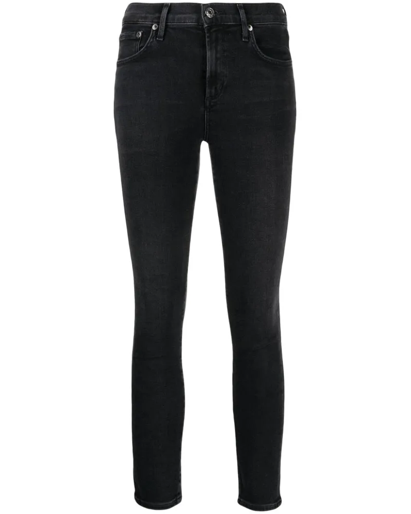 AGOLDE Tief sitzende Sophie Skinny-Jeans - Schwarz Schwarz