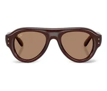 Sonnenbrille mit Oversized-Gestell - Braun