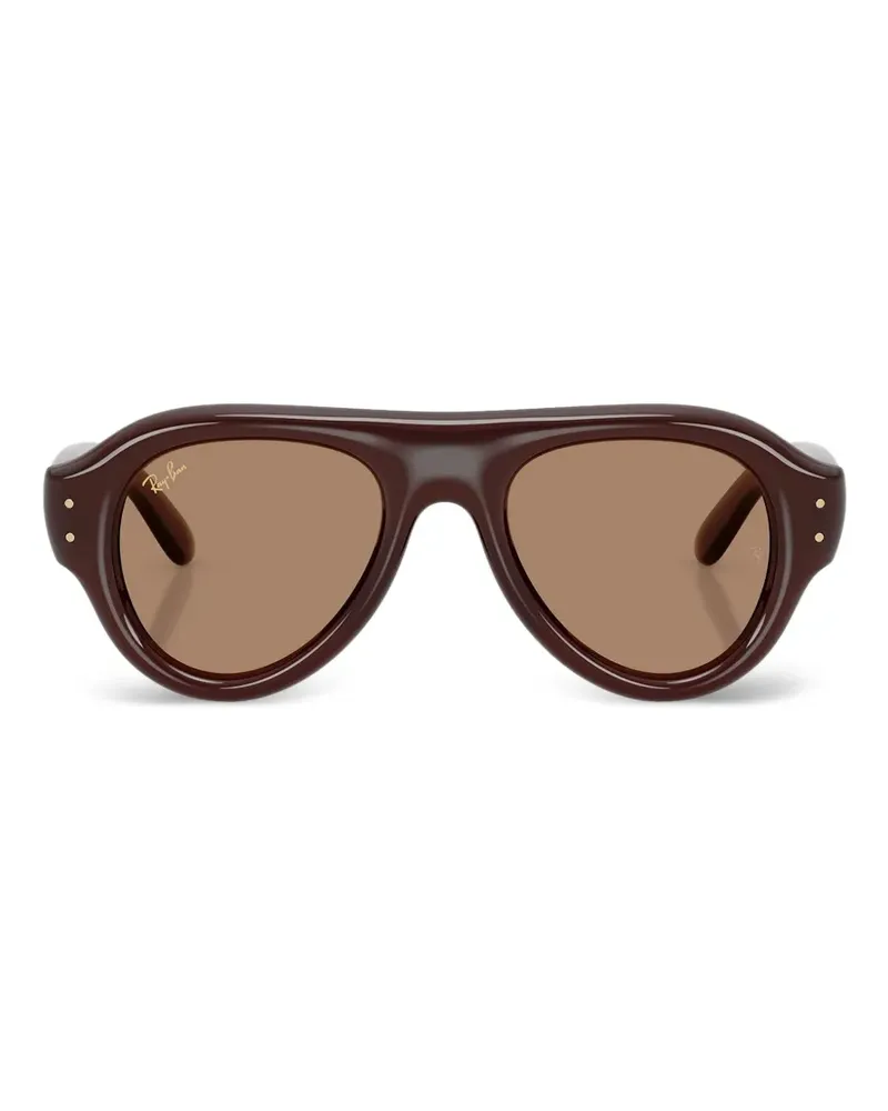 Ray Ban Sonnenbrille mit Oversized-Gestell - Braun Braun