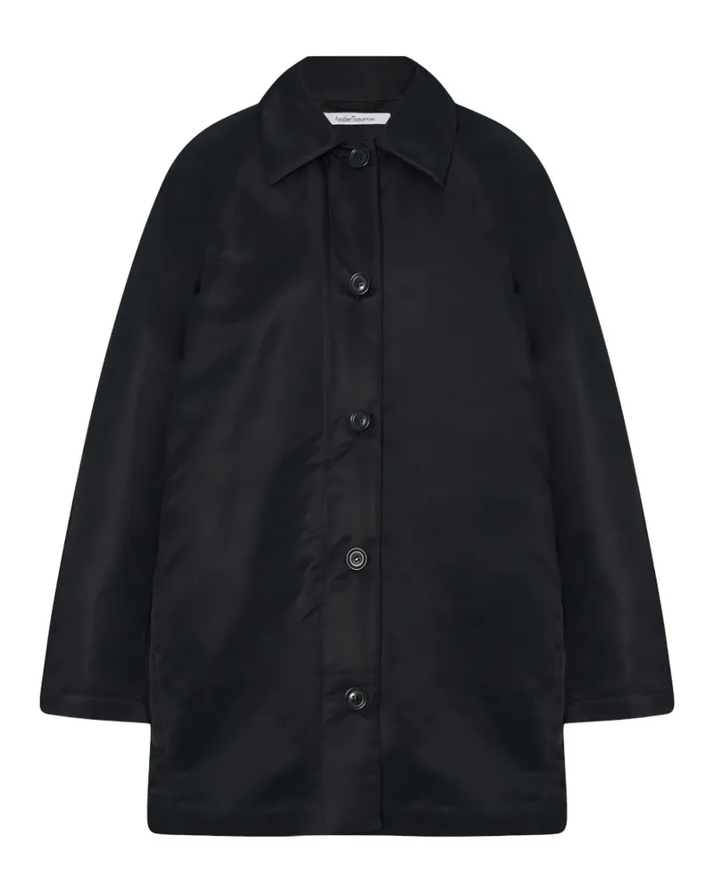 Another Tomorrow oversized car coat - Schwarz Schwarz