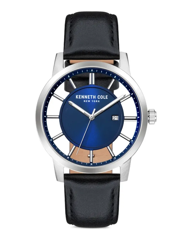 Kenneth Cole Skeleton Armbanduhr 44mm - Blau Blau
